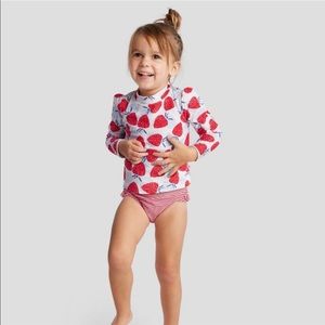 Carter’s Strawberry Long-Sleeve Rash Guard Set
